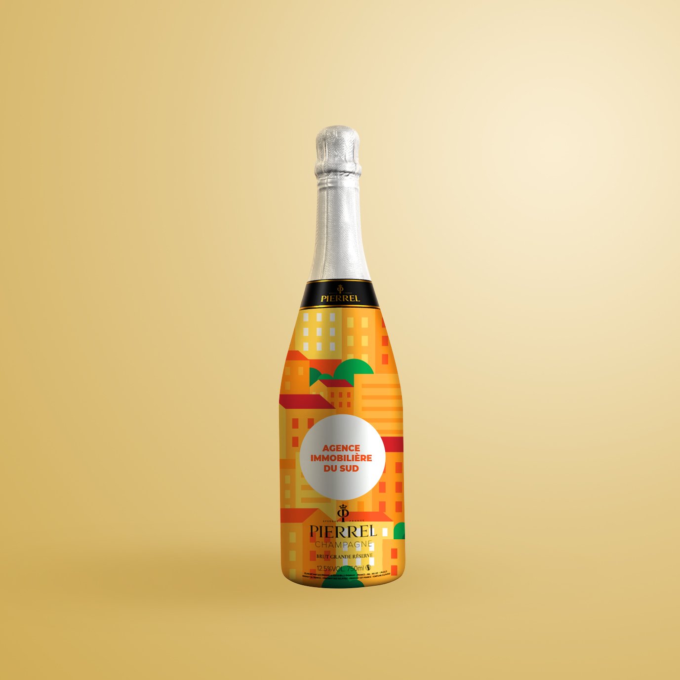 Bouteille de champagne sur mesure