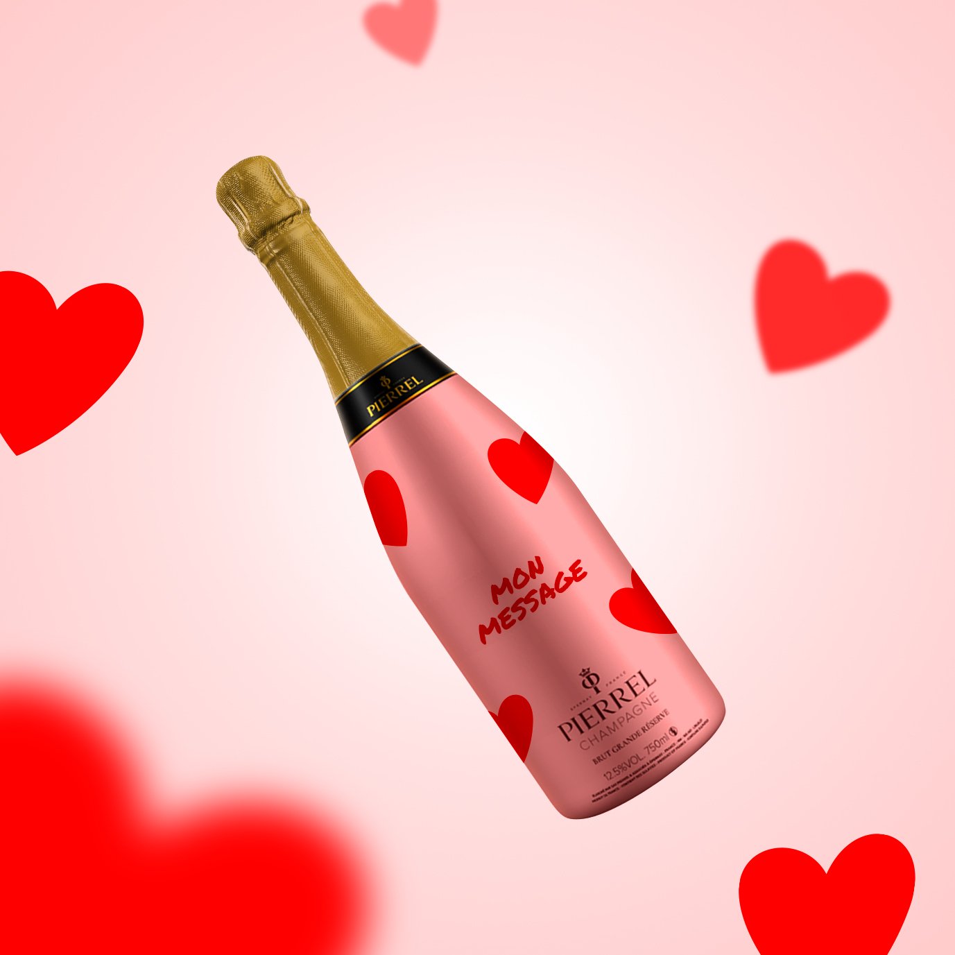 Bouteille de champagne personalisée